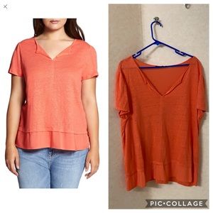 Trunk Club Uptown Tiered Hem Linen Tee, Sanctuary